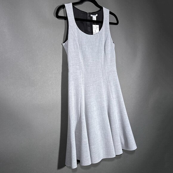 NWT H &‎ M Gray Pinafore Jumper Dress Size 10 - Picture 2 of 16